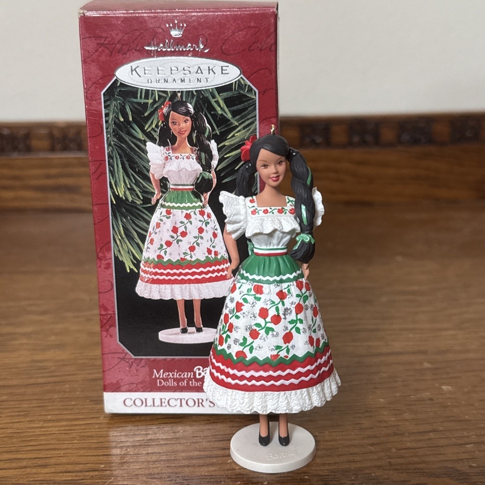NEW 1998 Hallmark Keepsake Dolls of the World "Mexican Barbie" Ornament